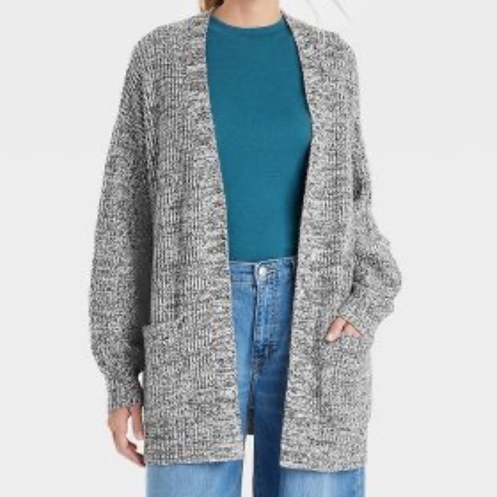 Mossimo Supply Co. Gray Knit Cardigan